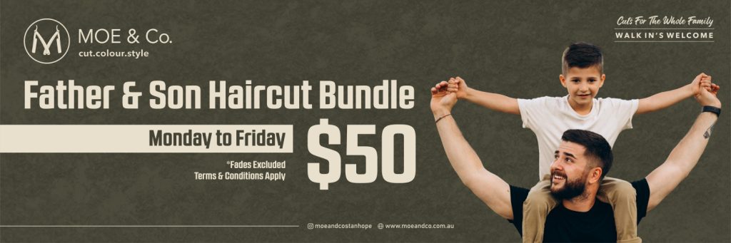 FATHER & SON HAIRCUT BUNDLE $50 1500px x 500px